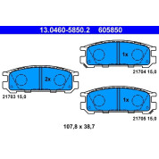 Bremsbelagsatz Subaru T. Impreza/Legacy 1,6-2,5 92-00 | 13.0460-5850.2