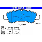 Bremsbelagsatz Citroen P. Berlingo/C2/C3/C4/Ds3/Xsara 1,0-2,0 96 | 13.0460-3994.2