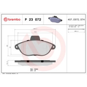 BREMBO Bremsklötze VA | CITROEN Jumpy PEUGEOT 806 94-08 | P 23 072