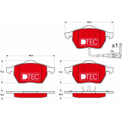 Bremsbelagsatz Vw P. Bora/Golf/New Beetle/Polo 97-10 Dtec Cotec | GDB1403DTE