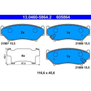 Bremsbelagsatz Suzuki P. Grand Vitara 1.6-2.0 4X4 98-03/Jimny 1.5 Ddis 4X4 03 | 13.0460-5864.2