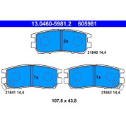 Bremsbelagsatz Mitsubishi T. Pajero 2,4-3,5 90-00 | 13.0460-5981.2