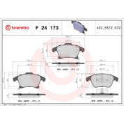 BREMBO Bremsklötze VA | FORD Galaxy, Mondeo, Smax 12 | P 24 173