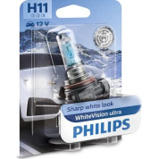 H11 12V 55W PGJ19-2 WhiteVision Ultra 1St. Philips | 1-STK Blisterpackung | 12362WVUB1