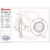 90 481 008 Bremsscheibe VA | DAEWOO Lanos,Nexia 95 | 09.9608.24