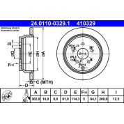 Bremsscheibe Honda T. Cr-V 1.6-2.4 05 | 24.0110-0329.1