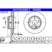 Bremsscheibe Db P. W246/W176 1,5-1,8 11 | 24.0125-0200.1