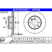 Bremsscheibe Hyundai P. I10 1.0-1.2 08 | 24.0118-0145.1