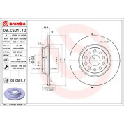 12 482 047 Bremsscheibe HA | AUDI,SEAT,SKODA,VW Golf VII 12 | 08.C501.11