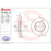 87 481 019 Bremsscheibe VA | DAIHATSU Sirion,SUBA Justy02-DM254 | 09.B524.10