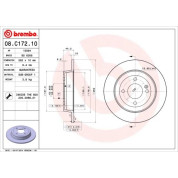 Bremsscheibe HA | HYUNDAI Accent, i20 KIA Rio 11 | 08.C172.10