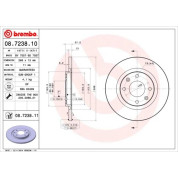 70 481 003 Bremsscheibe VA | CITROEN Berlingo,C2,C3,PEUG 96 | 08.7238.11