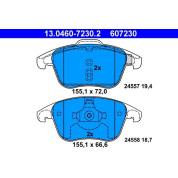 Bremsbelagsatz Peugeot P. 3008/5008 1,2-1,6/2,0 Hdi 09 | 13.0460-7230.2