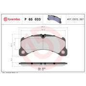 BREMBO Bremsklötze VA | PORSCHE Macan 14 | P 65 033