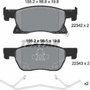 Bremsbelagsatz Opel P. Astra K 1.0-1.6 15 | 2234201