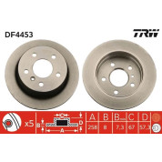 Bremsscheibe Db T. W169 B-Klasse | DF4453