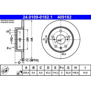 Bremsscheibe Suzuki T.Sx4/Vitara 1.6 13 | 24.0109-0182.1