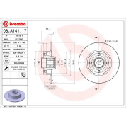 72 482 022 m.Radl. Bremsscheibe HA | RENAULT Clio,Modus,Megane 02 | 08.A141.17