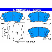 Bremsbelagsatz Hyundai P. I30/Veloster 1.4-1.6 11 | 13.0460-5645.2