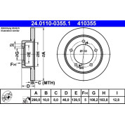 Bremsscheibe Suzuki P. Jimny 1.3 4X4 98 | 24.0110-0355.1