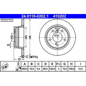 Bremsscheibe Bmw T. 3 1.6-2.5 90-05 | 24.0110-0202.1