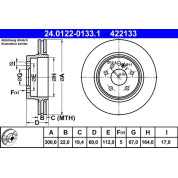 Bremsscheibe Db T. W140/C140 4.2-6.0 91-99 | 24.0122-0133.1