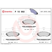 BREMBO Bremsklötze VA | DAEWOO Lacetti/Nubira 99 | P 15 002