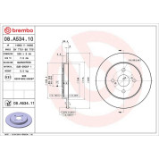 82 482 043 Bremsscheibe HA | TOYOTA iQ,Yaris 06 | 08.A534.11