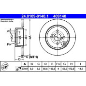 Bremsscheibe Toyota T. Corolla 02-07 | 24.0109-0140.1