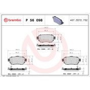 BREMBO Bremsklötze HA | NISSAN Qashqai 13 | P 56 098