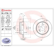 15 482 002 Bremsscheibe HA | MERCEDES W201,W210,W124,W126 82 | 08.4738.14