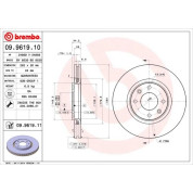 70 481 035 Bremsscheibe VA | CITROEN DS3,C4,C5,Xsara,Berlingo 98 | 09.9619.11