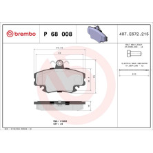 BREMBO Bremsklötze VA | RENAULT Twingo, Clio 90-12 | P 68 008