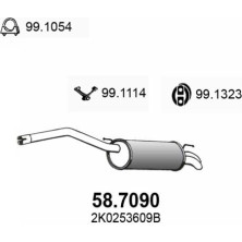 Endschalldämpfer | PEUGEOT 407,VW 04 | 58.7090