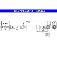 Bremsschlauch | 83.7769-0417.3