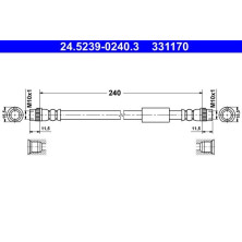 Bremsschlauch | 24.5239-0240.3