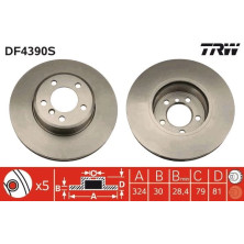 11 481 056 Bremsscheibe VA | BMW E65 01 | DF4390S