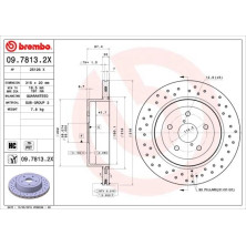 Bremsscheibe HA Xtra | SUBARU Impreza 2.0i Turbo 05-07 | 09.7813.2X