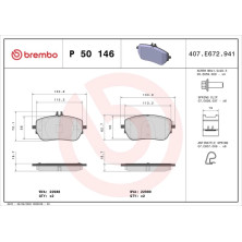 BREMBO Bremsklötze VA | MERCEDES A, B-Klasse 18 | P 50 146