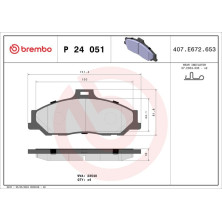 BREMBO Bremsklötze VA | FORD Ranger 97-12 | P 24 051