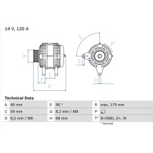 Lichtmaschine | VW T4 | 0 986 040 360