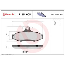 BREMBO Bremsklötze HA | DAEWOO Nubira 97 | P 15 005