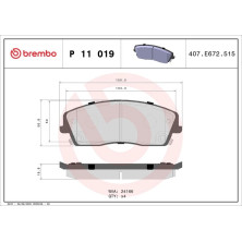 BREMBO Bremsklötze VA | CHRYSLER 300C 04 | P 11 019