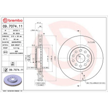 40 481 035 Bremsscheibe VA | ALFA 166,LANCIA Kappa 98 | 09.7074.11