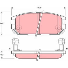 Bremsbelagsatz Mitsubishi T. Galant 92 | GDB3199