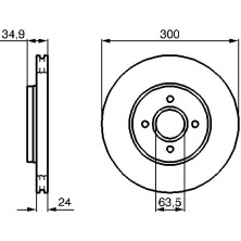 Bremsscheibe VA | FORD Focus ST170 02-04 | 0 986 479 048