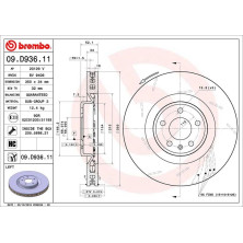 Bremsscheibe VA li | PORSCHE | 09.D936.11