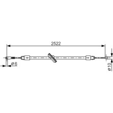 Handbremsseil | MERCEDES Sprinter,VW Crafter 06 | 1987482029