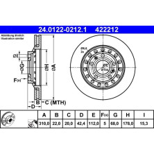 Bremsscheibe Vw T. Phaeton 3.0-6.0 4 Motion 02-16 | 24.0122-0212.1