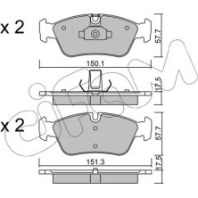 Bremsklötze VA | BMW E36,E46,Z3,Z4 90 | 822-260-0